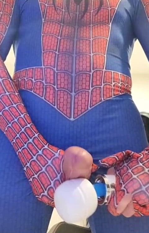 Ever fantasized about spiderman unloading his web fluid on you